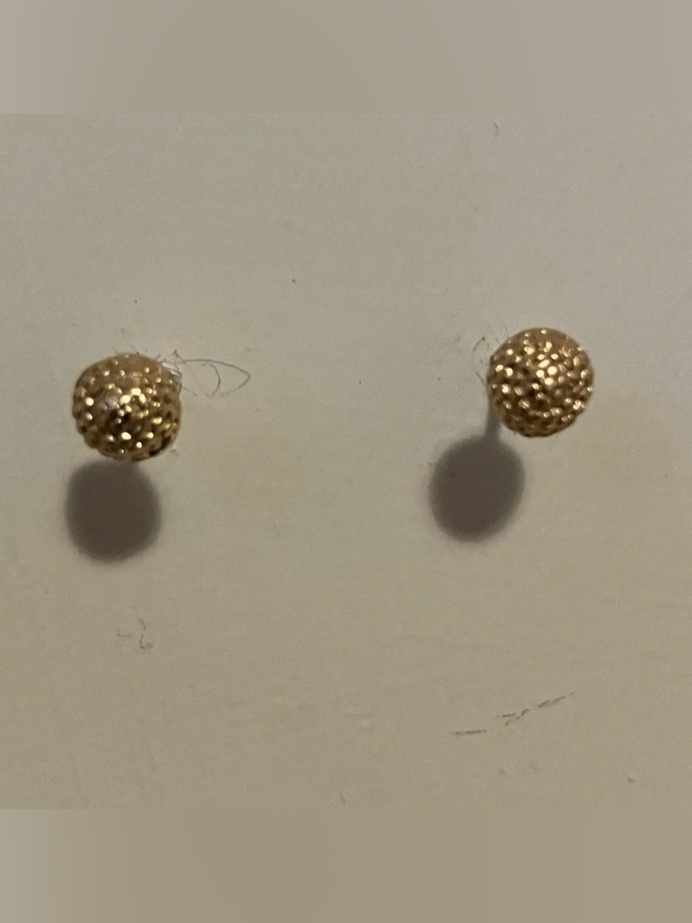 Classic Textured Gold Stud Earrings